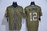 Blue Jays 12 Roberto Alomar Olive 2020 Nike Cool Base Jersey,baseball caps,new era cap wholesale,wholesale hats